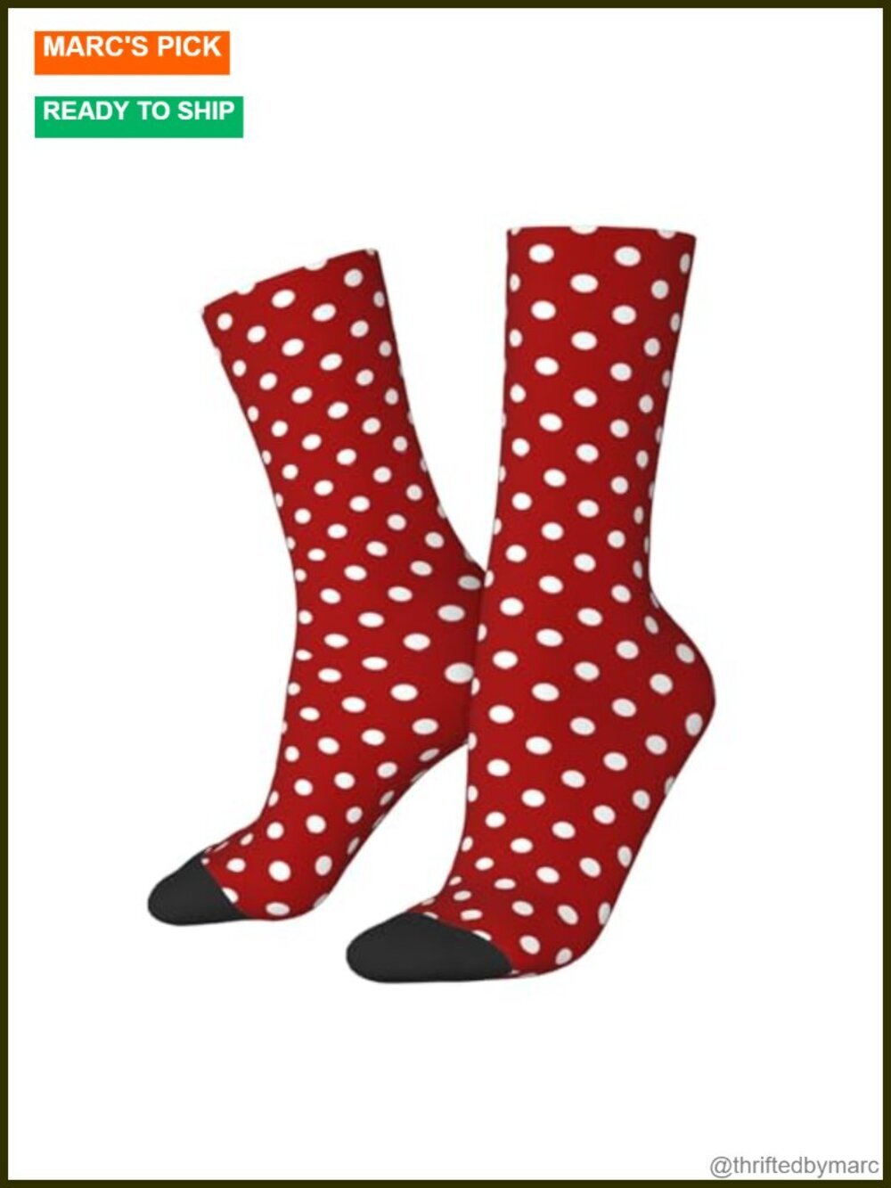 Crew Socks Novelty Fashion Casual with Polka Dot Pattern Thigh High
